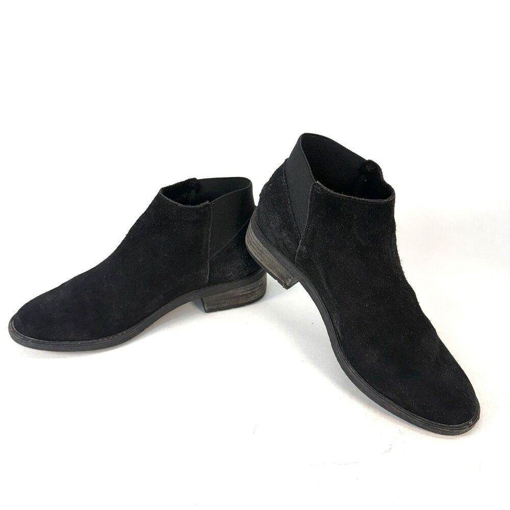 Sperry Top-Sider Women's Maya Lani Suede Chelsea Ankle Booties Black Sz 9.5
